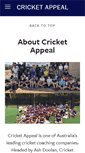 Mobile Screenshot of cricketappeal.com.au