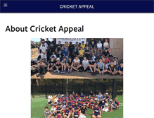 Tablet Screenshot of cricketappeal.com.au